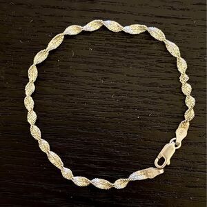 Twisted 8inch Sterling Silver Bracelet